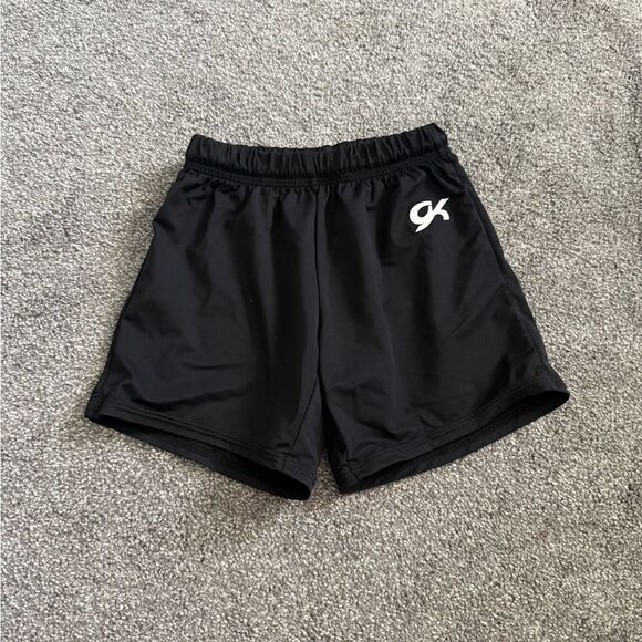 GK Elite Black Gymnastics Shorts Sz CS - Picture 1 of 3